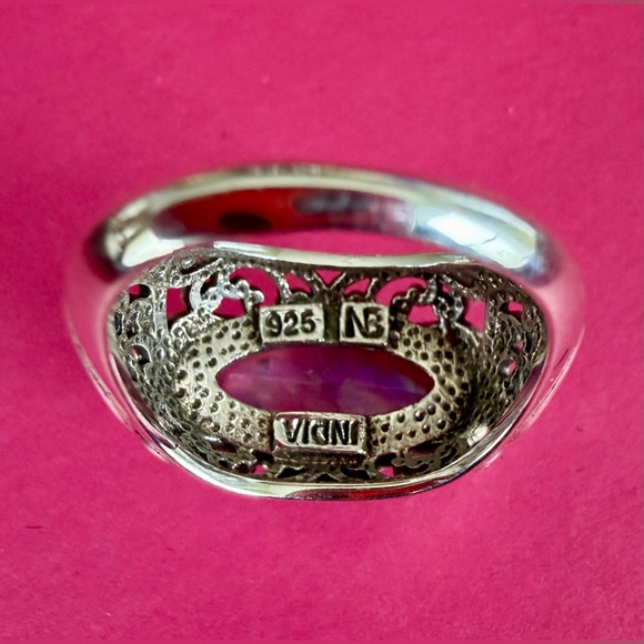 Nicky Butler Filagree .925 Sterling Silver - Flashy Moonstone Ring _ Size 8 - Picture 6 of 6